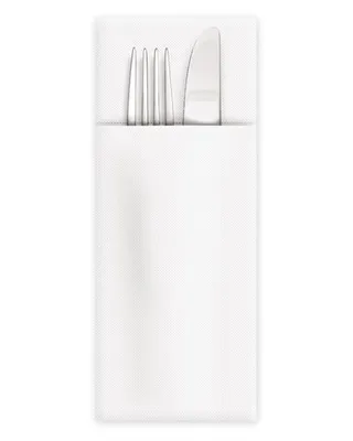 Produktbild von 100x Servietten Bestecktaschen Premium 32 x 40 cm Airlaid weiß