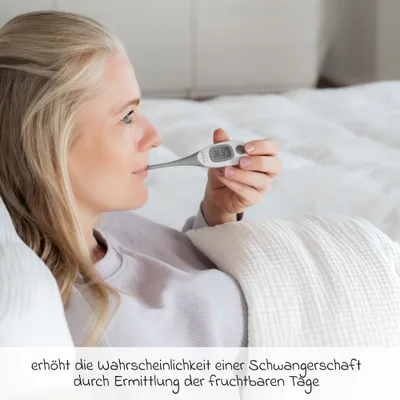 Produktbild von reer mama Basalthermometer, Kontakt-Thermometer, Grau, Weiß, Oral, 1 Stück(e)