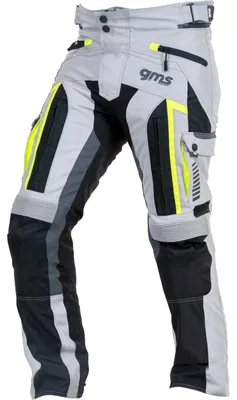 Obrázok produktu pre Textilné nohavice na motorku GMS Everest, sivá/žltá, 2XL