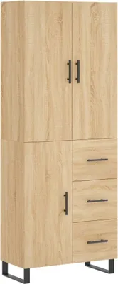 Zdjęcie produktu dla Witrynka, dąb sonoma, 69,5x34x180 cm, materiał drewnopochodny