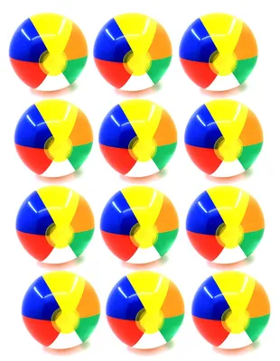 Imagen del producto de Pelota inflable, de 30,5 cm, de colores variados, ideal para la playa