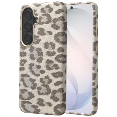 Productafbeelding van Selencia Sabi Backcover Panterprint met MagSafe voor de Samsung Galaxy S26 - Soft Ivory