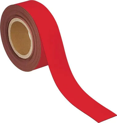 Immagine prodotto di MAUL Nastro segnaletico in metallo 1 pezzo 42 g/cm² magnetico rivestito in plastica scrivibile 10 m x 5 cm x 1 mm rosso