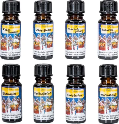 Produktbild von 8er Set Duftöle Weihnachtsduft je 10ml für Duftlampen Raumduft Lufterfrischer