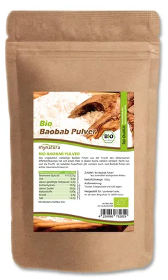 Produktbild von Mynatura  Baobab Pulver - ab 1000g - 1 Beutel (1000g)