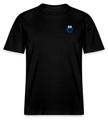 Produktbild von Spreadshirt Sesamstraße Stick Krümelmonster Relaxed Fit Uni T-Shirt, XXL, Schwarz