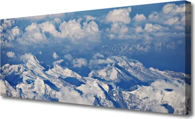 Produktbild von Tulup Leinwand-Bilder 125x50 Wandbild Canvas Kunstdruck Gebirge Wolken Landschaft