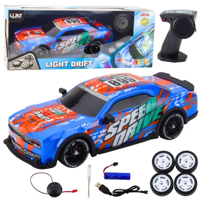 Produktbild von Ferngesteuertes Auto, Sportmodell, mit beleuchteter Karosserie, für Drifting, blau