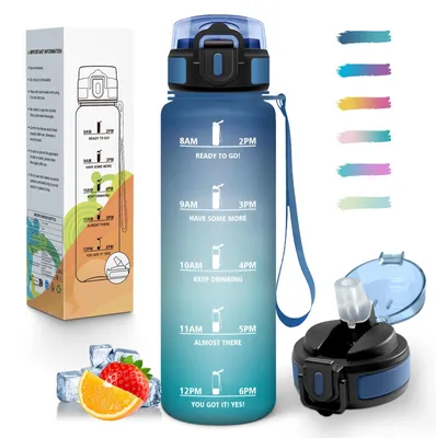Produktbild von Mulbijeo 1L BPA-freie auslaufsichere Trinkflasche mit