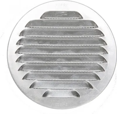 Produktbild von Lüftungsgitter aus natürlichem Aluminium, Durchmesser 12,5 cm