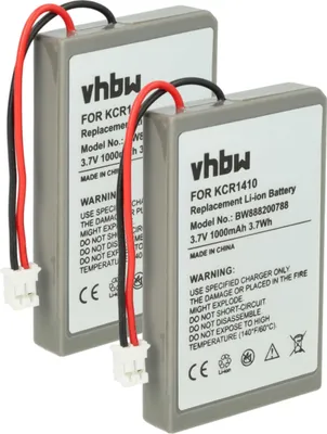 Produktbild von vhbw 2x Akku kompatibel mit Sony CUH-ZCT1E, CUH-ZCT1H, CUH-ZCT1U, Dualshock 4, Dualshock 4 Controller V1 CUH-ZCT1 Controller (1000 mAh, 3,7 V, Li-Ion)