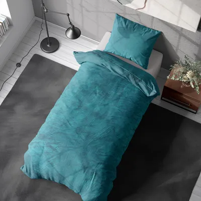 Produktbild von Livessa Cashmere Touch Bettwäsche 135x200 cm 2-teilig, Kissenbezug 80x80 cm mit Reißverschluss, Petrol
