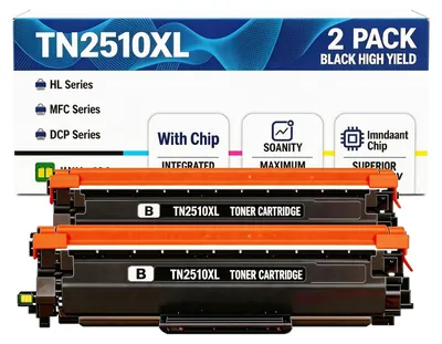 TN2510XL Toner (2x schwarz) für Brother HL-L2400DW, MFC-L2835DW u.a.