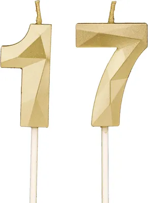 Produktbild von Kerzen für den 17. Geburtstag, Tortendekoration