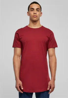 Produktbild von Urban Classics TB638 | Shaped Long Tee Herren T-Shirt - Farbe: Burgundy - Größe: S