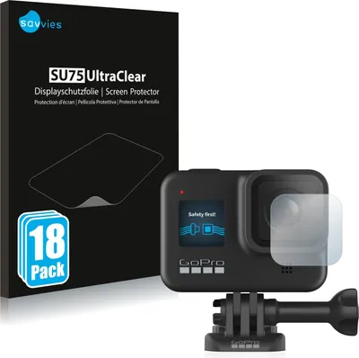 Produktbild von 18x Für GoPro Hero 8 Black (Linse) Schutzfolie Savvies Displayschutz Display Schutz Folie Klar Transparent