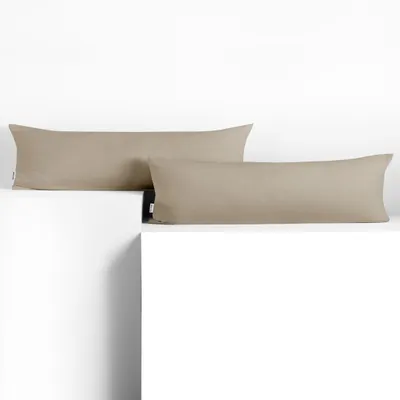 Produktbild von Seitenschläferkissenbezug 2er Set 20x145 cm Kissenbezug Kissenbezüge Baumwolle Seitenschläfer Stillkissen Cappuccino