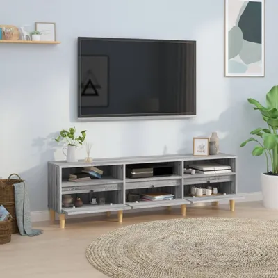 Produktbild von The Living Store TV-Schrank Grau Sonoma 150x30x44,5 cm Holzwerkstoff