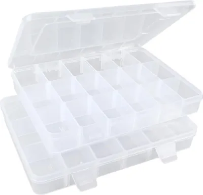 Produktbild von Multifunktionale Aufbewahrungsbox - 18 Fächer - transparent - Kunststoff