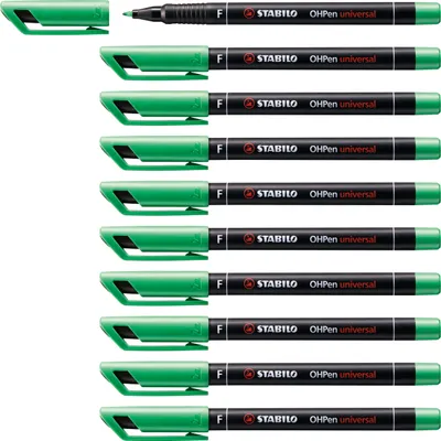 Produktbild von Folienstift - STABILO OHPen universal - permanent fein - 10er Pack - grün