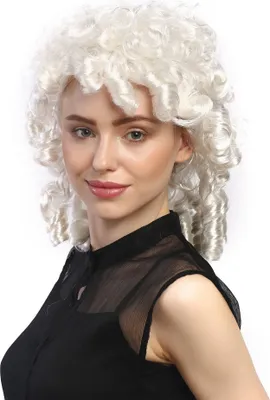 Produktbild von WIG ME UP Perücke Barock Spirallocken Weiß 90901-ZA68