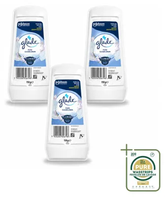 Imagen del producto de 3 unidades de ambientador en gel Glade - Aroma Pure Clean Linen - 150 g - Paquete ahorro