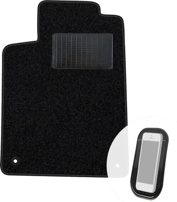 Produktbild von moto-MOLTICO Fahrer Fußmatte Auto Velours Fahrerseite Autoteppiche Schwarz Fahrermatte 1-teilig passend für Peugeot 607 2001-2011