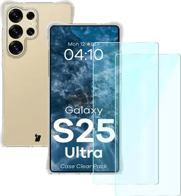 Produktbild von Elastyczne etui + 2x szkło hartowane Bizon Case Clear Pack do Galaxy S25 Ultra