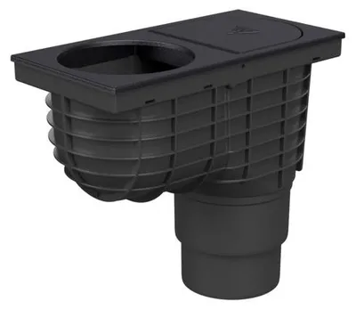 Obrázok produktu pre Lapač strešných splavenín D110/D125 spodný pre zvod d100mm - liatinový
