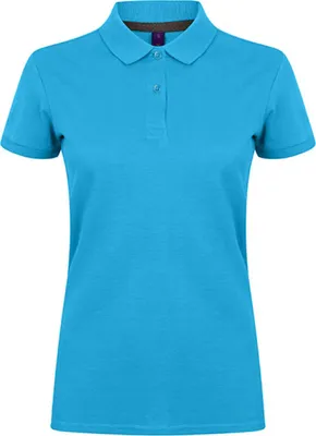 Produktbild von Henbury H102 | Damen Microfine-Piqué Polo Shirt / - Farbe: Sapphire Blue - Größe: S