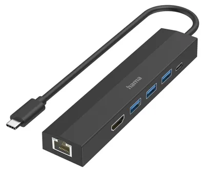 Produktbild von Hama USB-C-Hub Multiport, 6 Ports