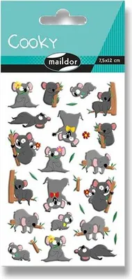 Image de Autocollants Maildor 3D, motifs Cooky et Koala