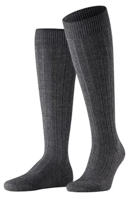 Productafbeelding van FALKE Sokken met viltstructuur, kniekousen, heren, donkergrijs, maat 45-46