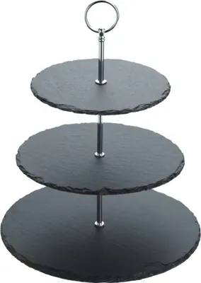 Zdjęcie produktu dla Etażerka, 3 warstwy, łupek, 28,5 x 34,5 cm - Artesà