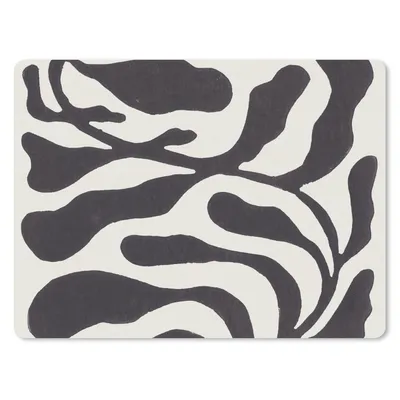 Produktbild von MuchoWow® Mauspad Mousepad Blätter - Pflanze - Pastell - Schwarz 23x19 cm - Mousepads - Maus Mat - Pad - Mausunterlage - Schreibtischunterlage - Mauspad