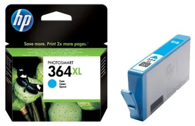 Produktbild von HP 364XL Cyan Original Druckerpatrone mit hoher Reichweite, Hohe (XL-) Ausbeute, Cyan, Tinte auf Farbstoffbasis, 1 Stück(e), 750 Seiten