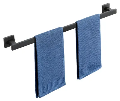 Obrázok produktu pre Nerezový držiak na uteráky na stenu, čierny, 70 cm