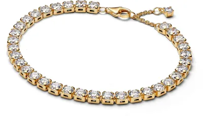 Zdjęcie produktu dla Pandora Tennis Bracelet Sparkling Zirconia 14k Gold-Plated 563539C01-18 cm