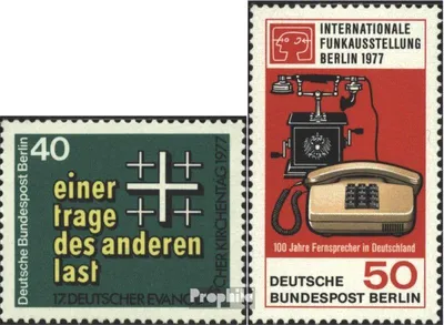 Produktbild von Briefmarken Berlin (West) 1977 Mi 548,549 (kompl.Ausgaben) postfrisch Kirchentag