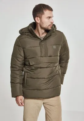 Produktbild von Urban Classics Winterjacke Pull Over Puffer Jacket Darkolive-XXL