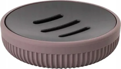 Zdjęcie produktu dla Dekoracyjna okrągła fioletowa mydelniczka 11,2 cm