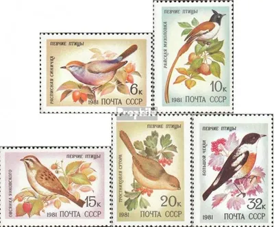 Produktbild von Briefmarken Sowjetunion 1981 Mi 5103-5107 (kompl.Ausg.) postfrisch Singvögel