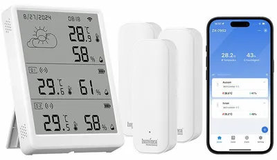 Image de Station météo connectée avec 3 capteurs TLS-100
