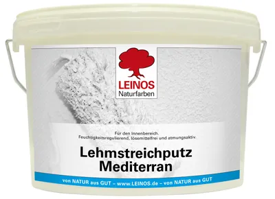 Produktbild von LEINOS Lehmstreichputz Mediterran 2,5 l für Wände innen, lösemittelfrei