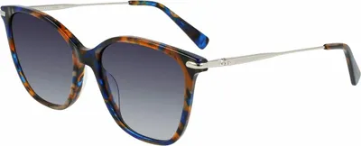 Image de Longchamp LO660S 434 PEARLY BLUE HAVANA 54/17/140 Lunettes de soleil Femme Lunettes de soleil Femme