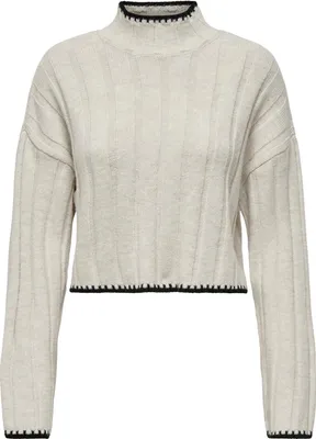 Produktbild von ONLY Strickpullover gerippt Langarm kurz tiefe Schultern Größe: XL
