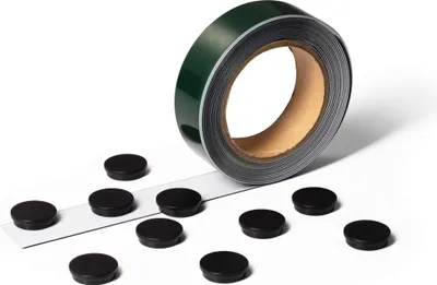 Obrázek produktu pro DURABLE Samolepicí kovová páska s magnety 5mx35mm, bílá, 171702