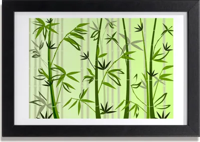 Produktbild von Bild 30x20 MDF-Rahmen, Wandkunst Bambus