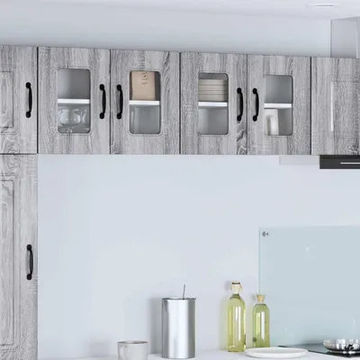 Produktbild von "Schlussverkauf" Küchenschrank/Sideboard - 1 pc - Aufbewahrungsschrank moderne - mit Speicher Kalmar Graues Sonoma 60x31x40 cm  C10325
