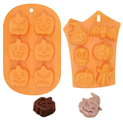 Silikonformen Halloween-Set 2er-Pack, 8 Motive, BPA-frei